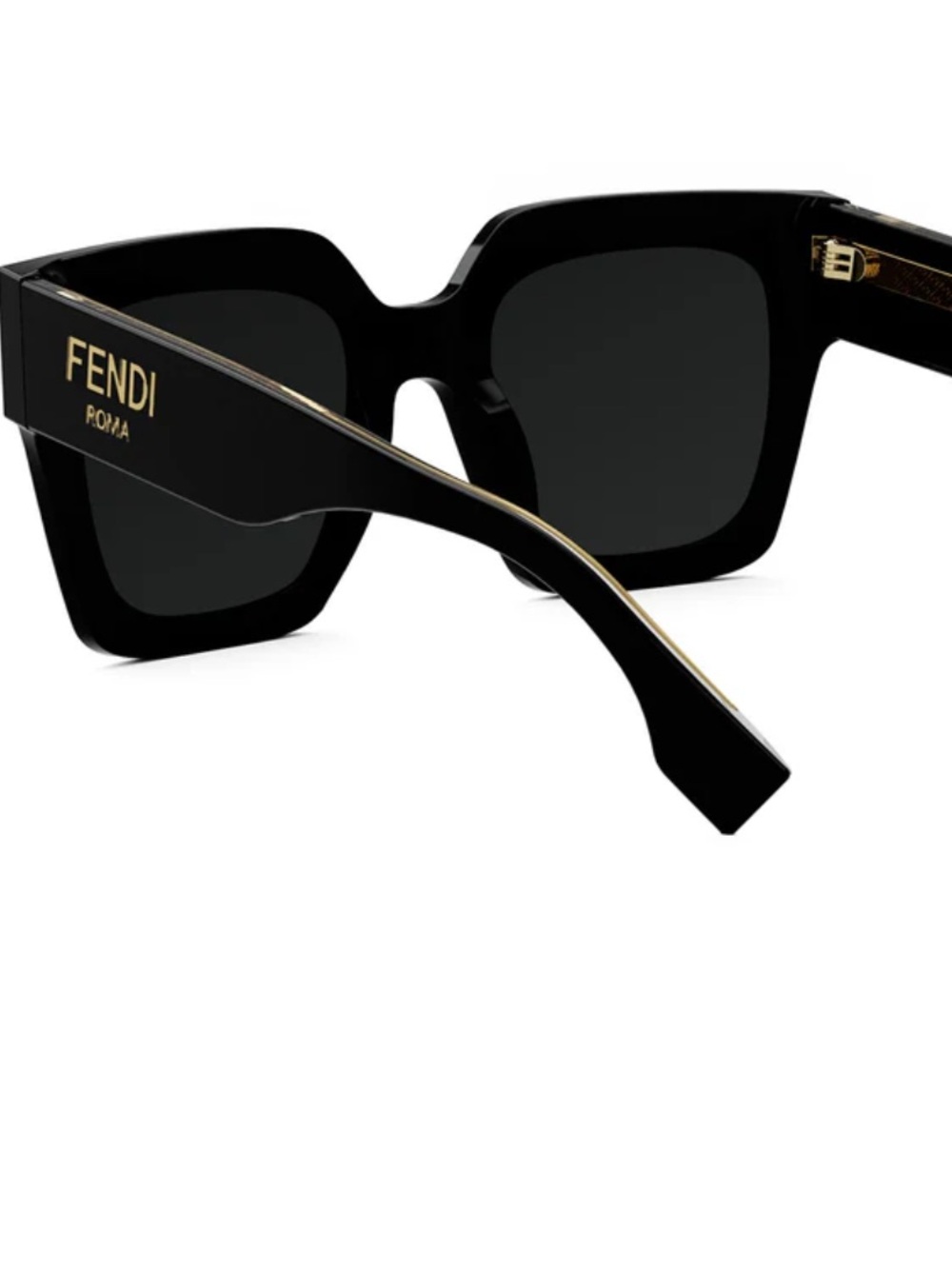 Fendi Black Logo Square Sunglasses - Picture 3 of 10